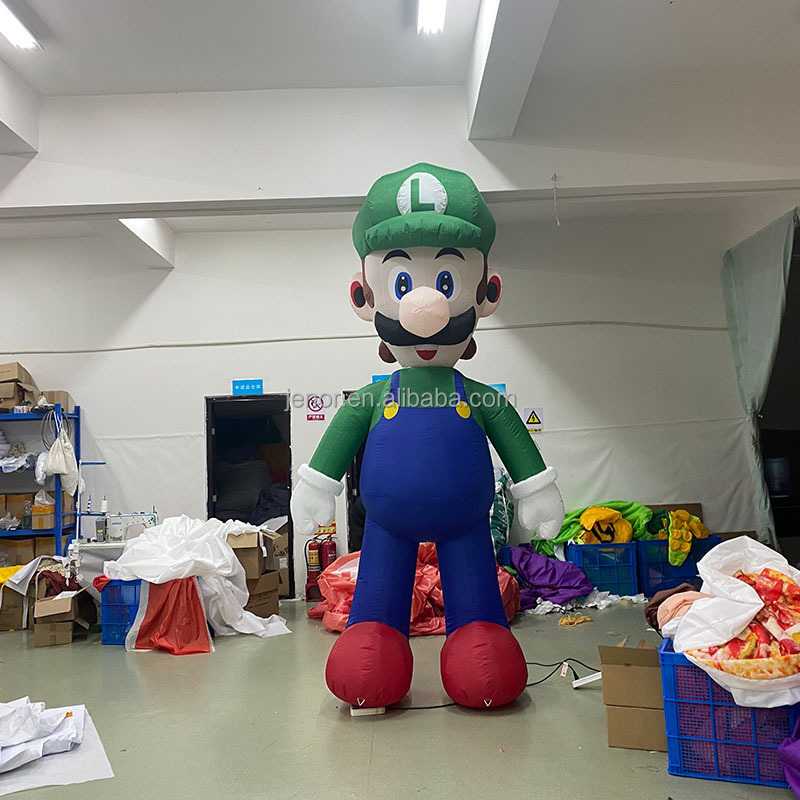 Game Human Character Inflatable Super Mario and Luigi Cartoon Model for Decoration