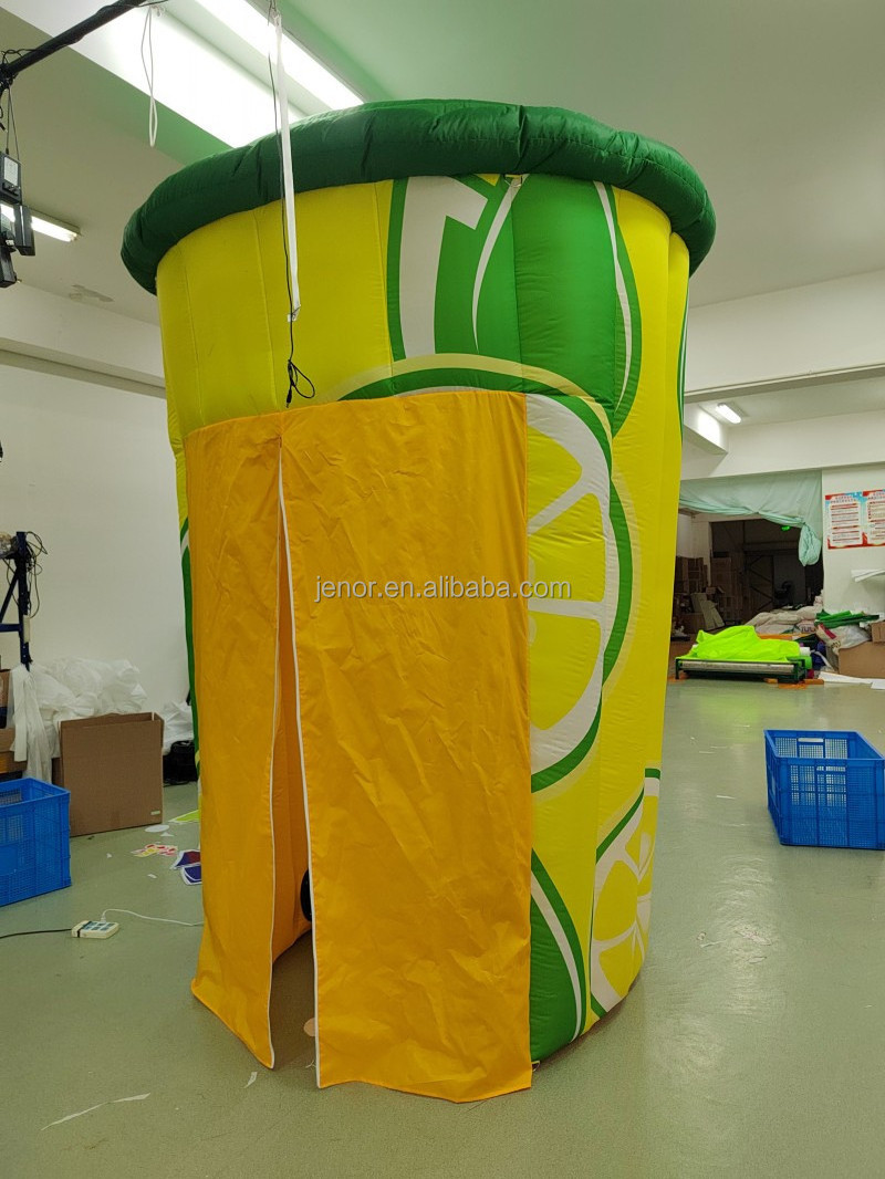 Hot sale commercial inflatable lemonade concession stand inflatable lemon booth