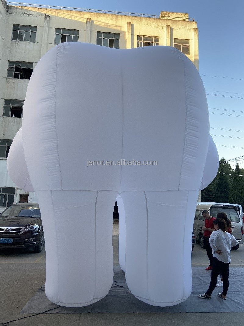 Customized white inflatable tooth inflatable model for dental clinic advertising