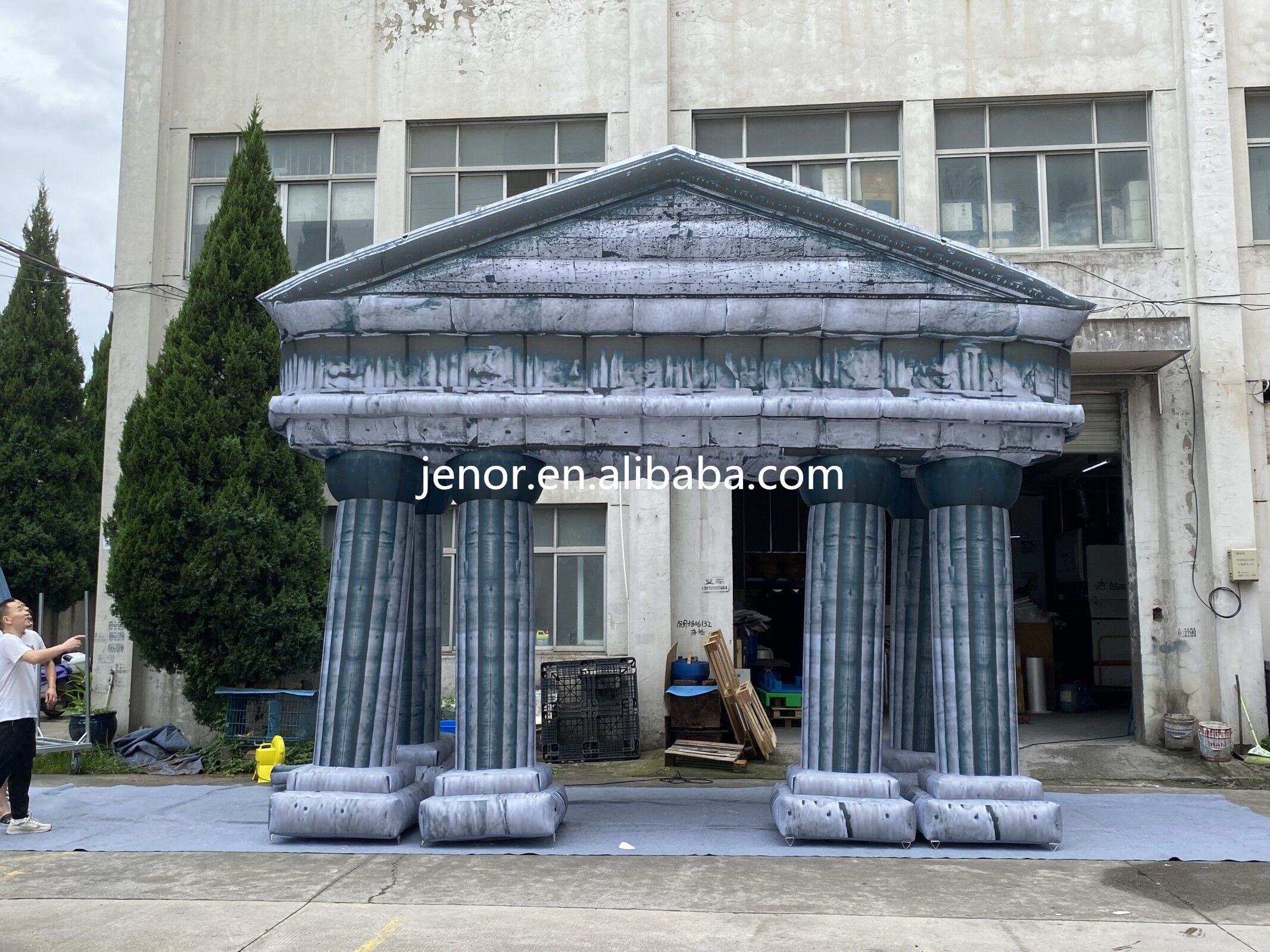 Customized Inflatable Roman Column Art Sculpture Statue Inflatable Roman Tusk Entrance