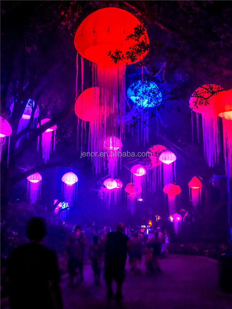 Party decoration LED lighting inflatable jellyfish balloon