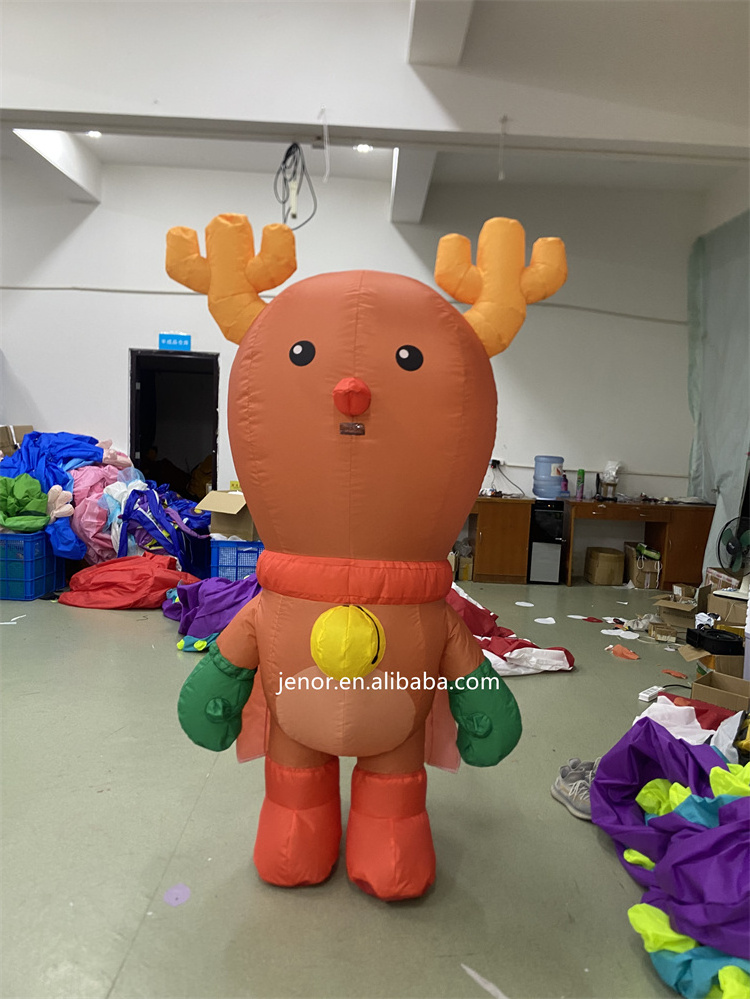 Festival Cosplay Walking Inflatable Reindeer Costume for Christmas Event Parade