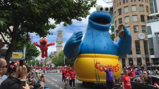 Giant Lighting Inflatable Cookie Monster Cartoon Parade Balloon