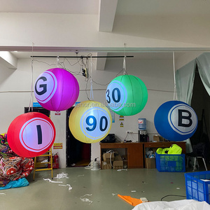 Event Party Advertising Ceiling LED Inflatable Bingo Balls Balloon for Holiday Decoration