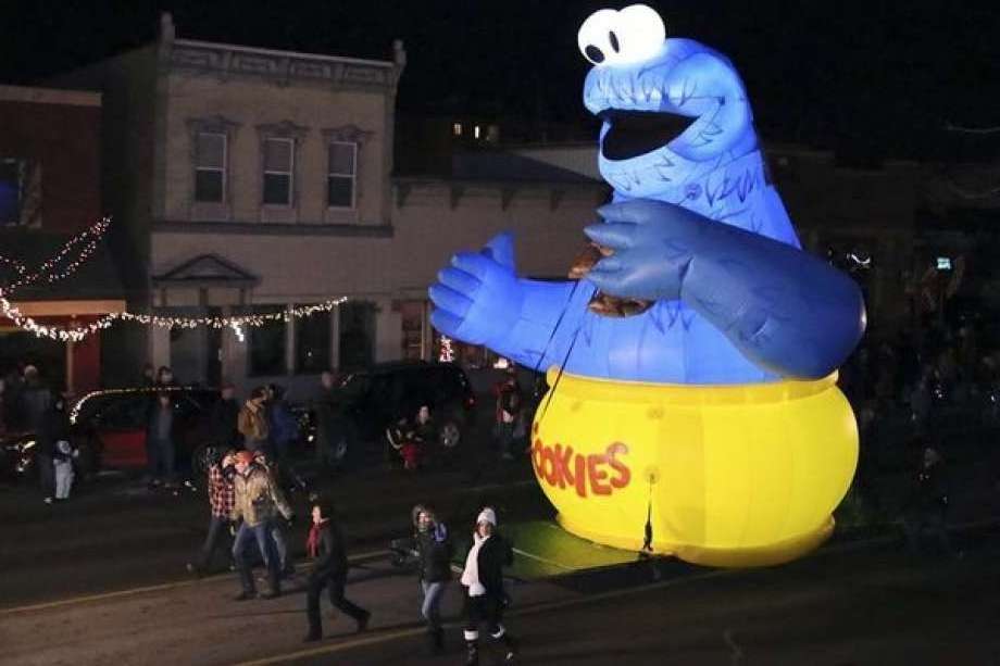 Giant Lighting Inflatable Cookie Monster Cartoon Parade Balloon