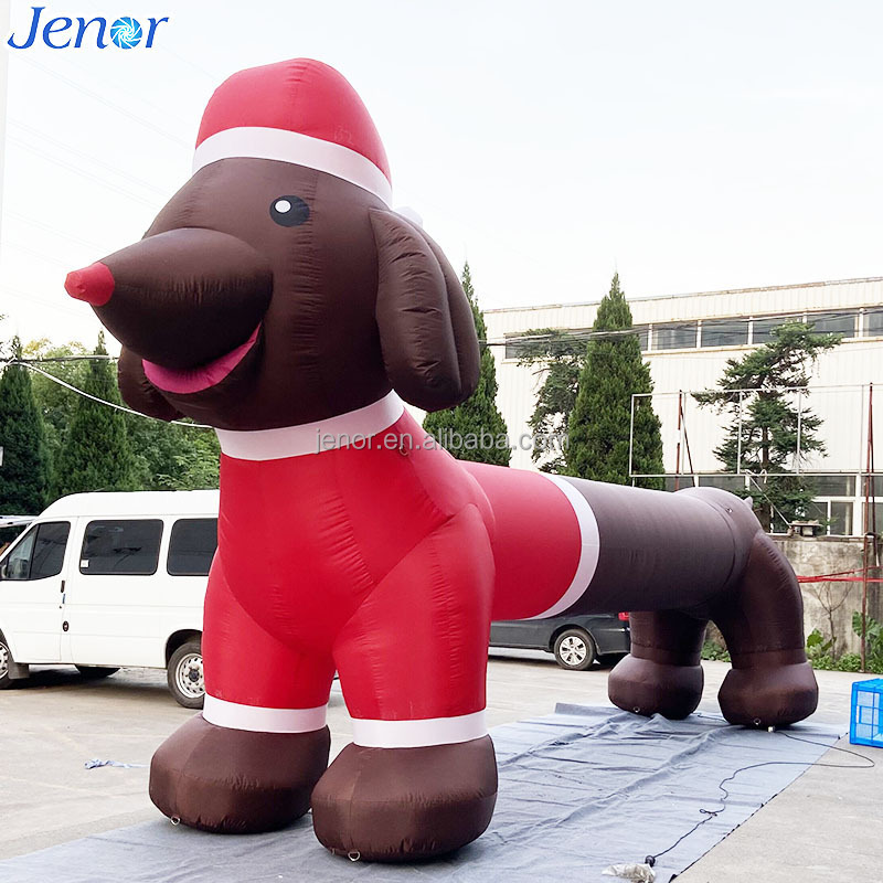 Long Body Funny Inflatable Dachshund Weiner Dog Model for Outdoor Christmas Holiday Decoration