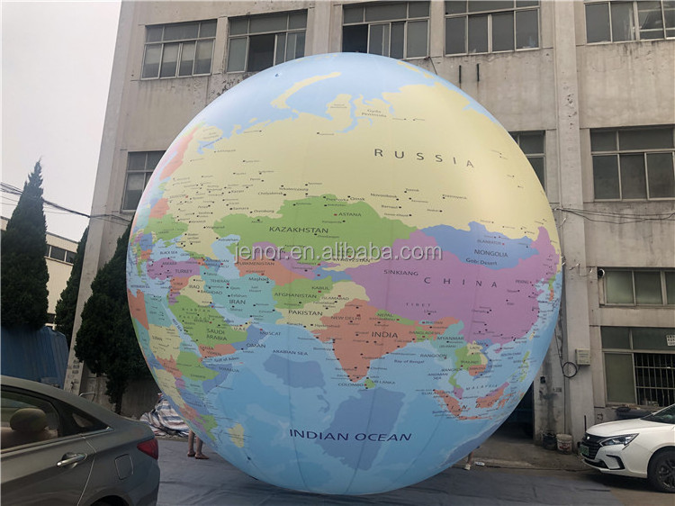 Giant Lighting Inflatable Globe Art Inflatable World Map Balloon for Park Event Decoration