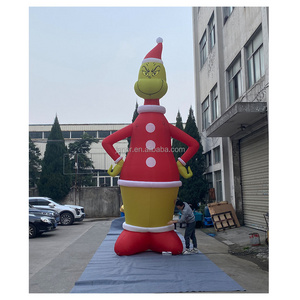 Giant Xmas Inflatable Christmas Grinch Cartoon Model for Yard Party Decoration