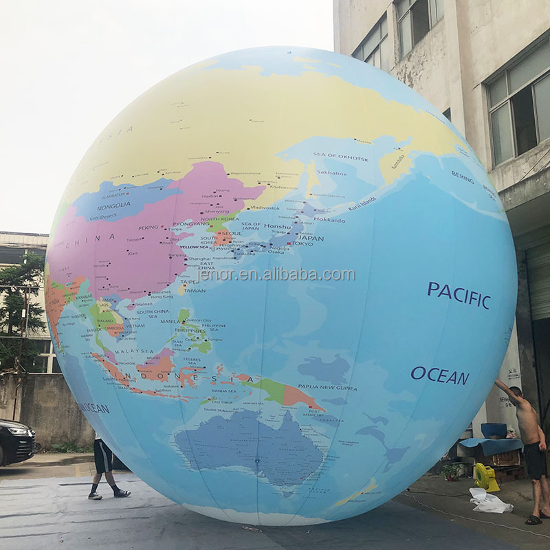 Giant Lighting Inflatable Globe Art Inflatable World Map Balloon for Park Event Decoration