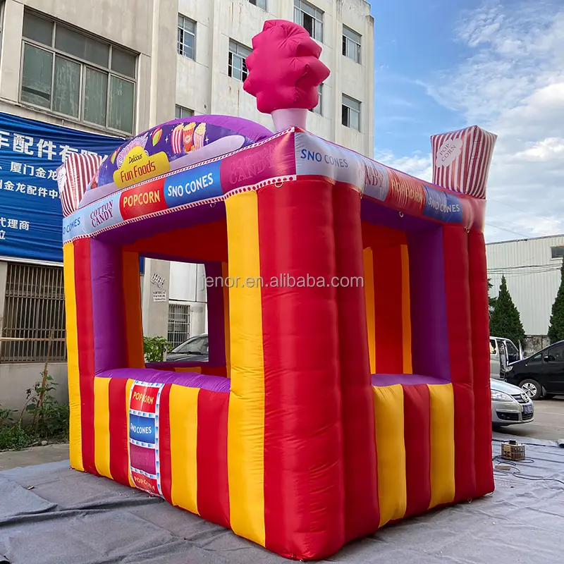 Inflatable Carnival Popcorn Store Inflatable Concession Kiosk Stand Booth Tent