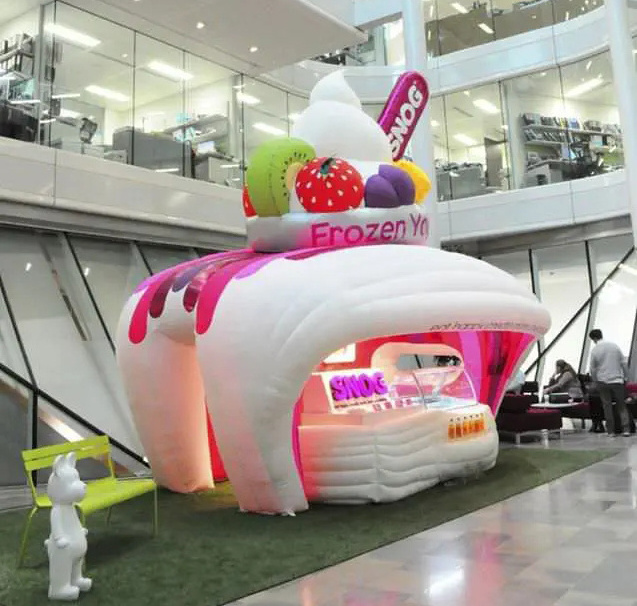 Pop up inflatable ice cream kiosk booth tent for advertising