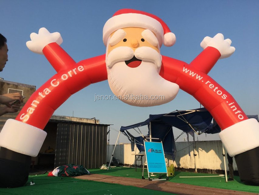 Factory Direct Sale Inflatable Santa Claus Archway for Christmas Holiday Decor