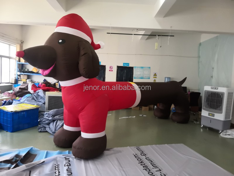 Christmas decoration giant inflatable Weiner dog with long body inflatable dachshund model for Xmas event