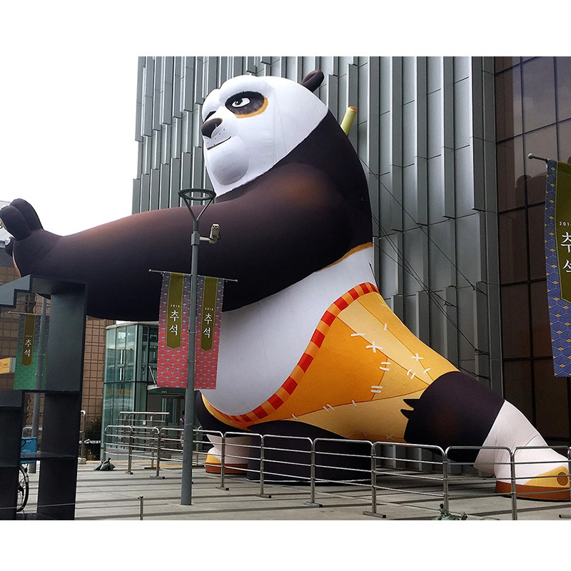 Giant Decoration Inflatable Kungfu Panda Mascot for Outdoor Event Advertisement