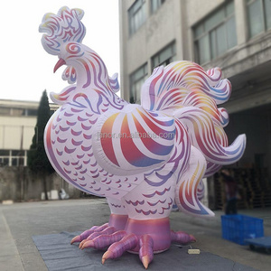 PRIDE Parade Festival Decoration Giant Inflatable Colorful Chicken with LED Light