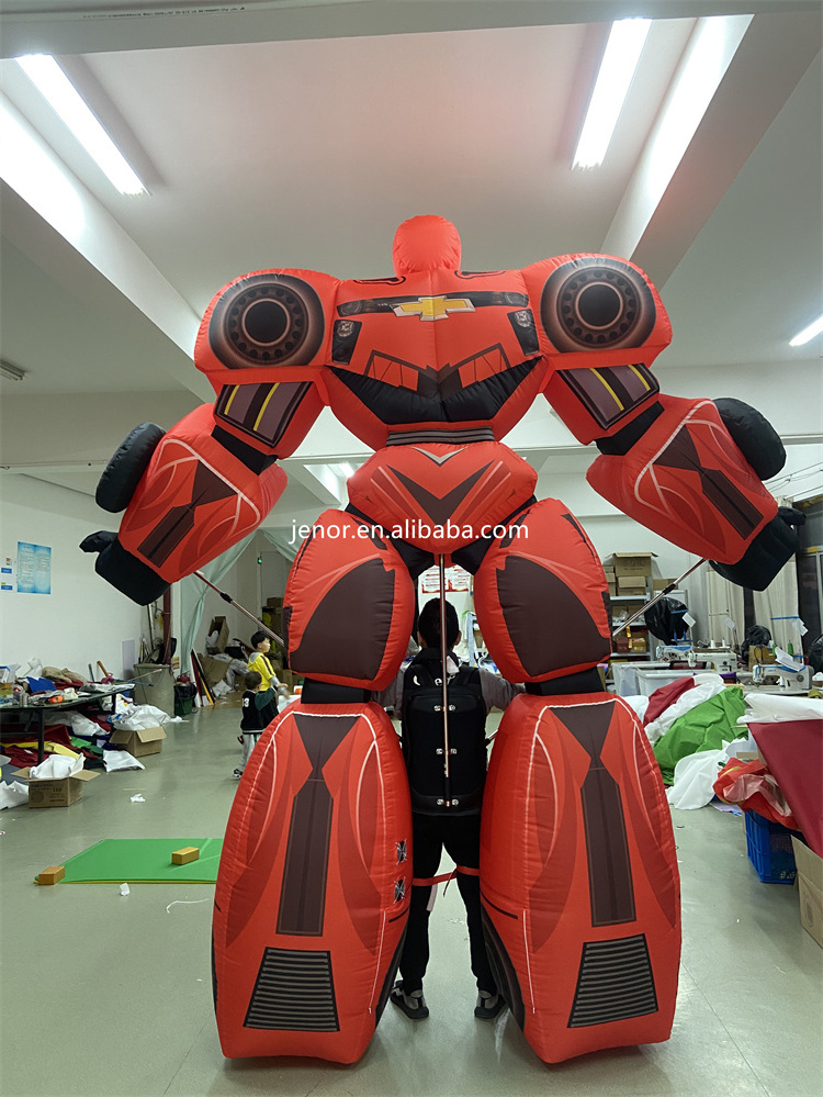 Walking Inflatable Transformer Car Robot Costume for Street Parade Performance