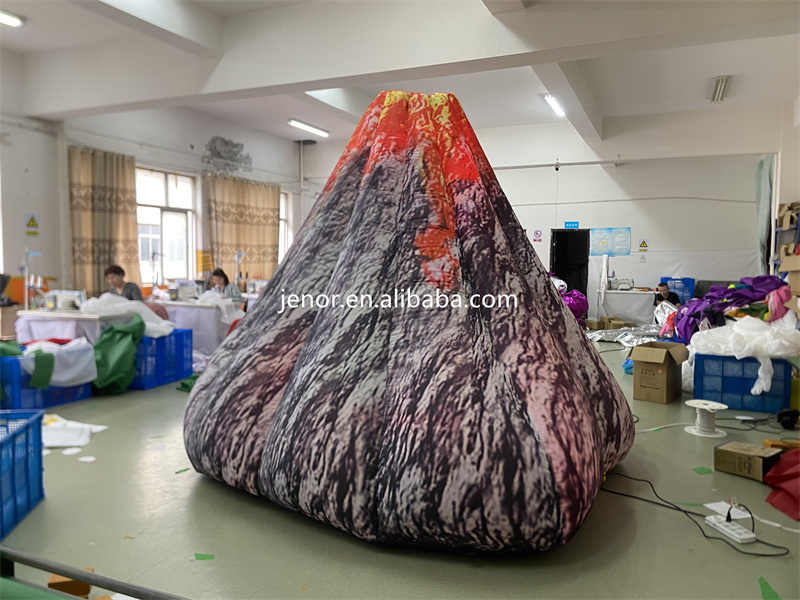 Giant Lighting Inflatable Volcano Model Inflatable Burning Mountain for ...