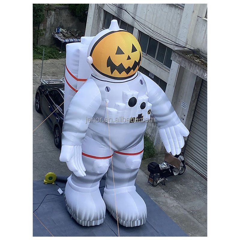 Giant Inflatable Astronaut with Pumpkin head Blow Up Spaceman for Decoration