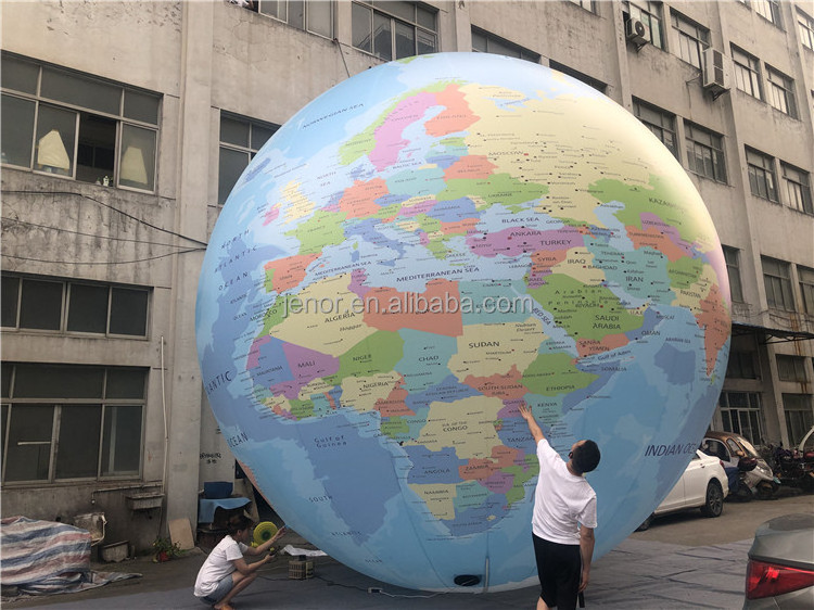 Giant Lighting Inflatable Globe Art Inflatable World Map Balloon for Park Event Decoration