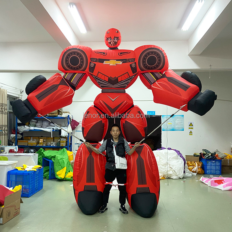 Walking Inflatable Transformer Car Robot Costume for Street Parade Performance