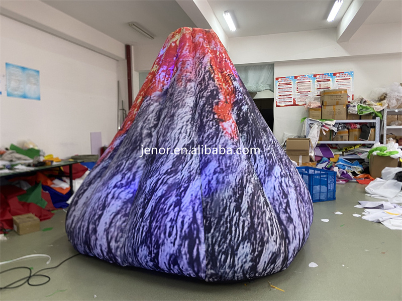 Giant Lighting Inflatable Volcano Model Inflatable Burning Mountain for Event Decoration