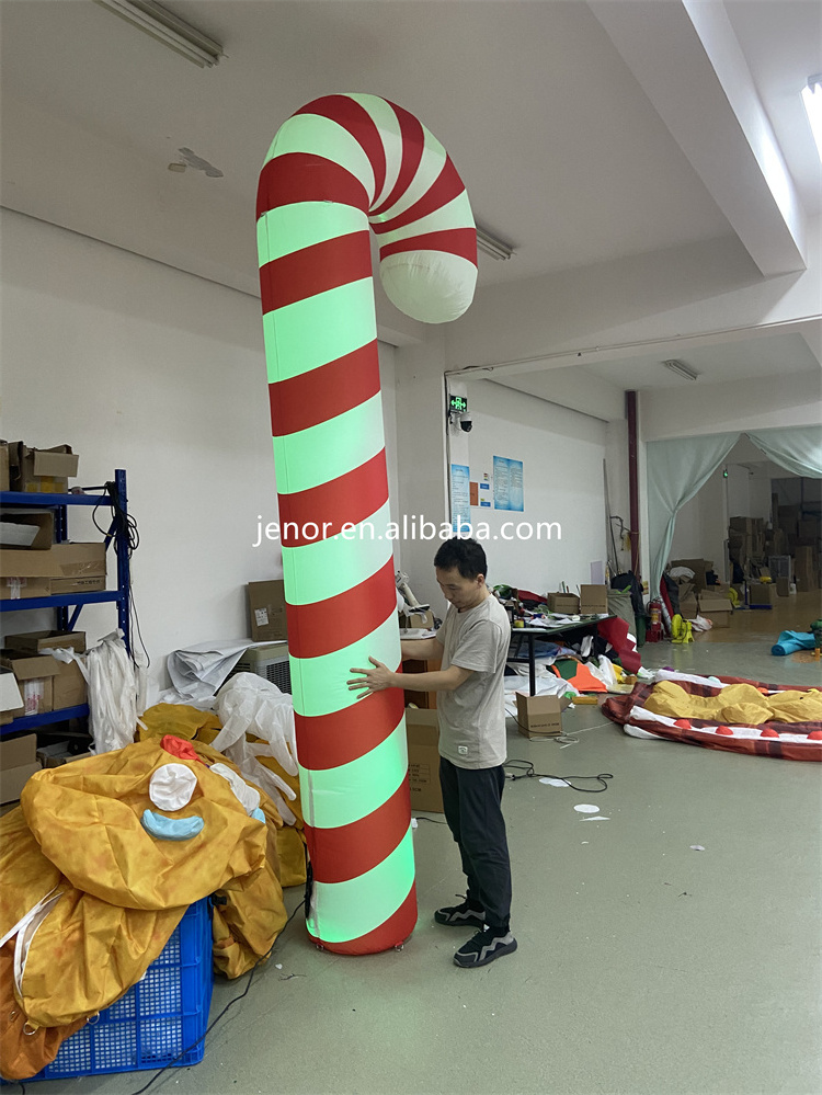 Giant Lighting Inflatable Candy Canes for Christmas Indoor and Outdoor Decorations