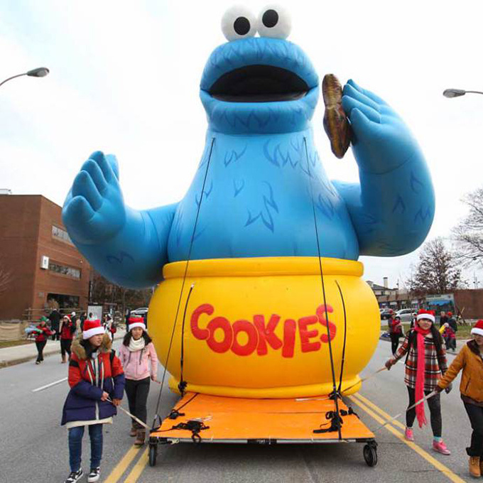 Giant Lighting Inflatable Cookie Monster Cartoon Parade Balloon