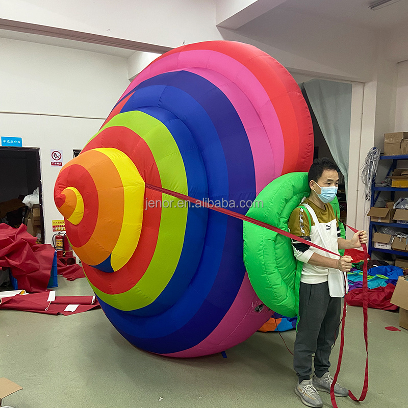 Giant Carnival Parade Inflatable Snail Costume Puppet for Event Performance