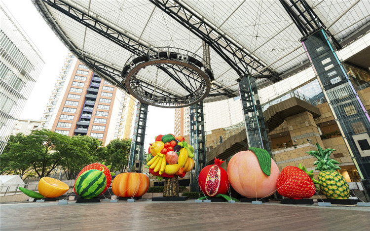 Outdoor advertising inflatable lemon inflatable peach pineapple fruit inflatable pumpkin vegetable tree decoration