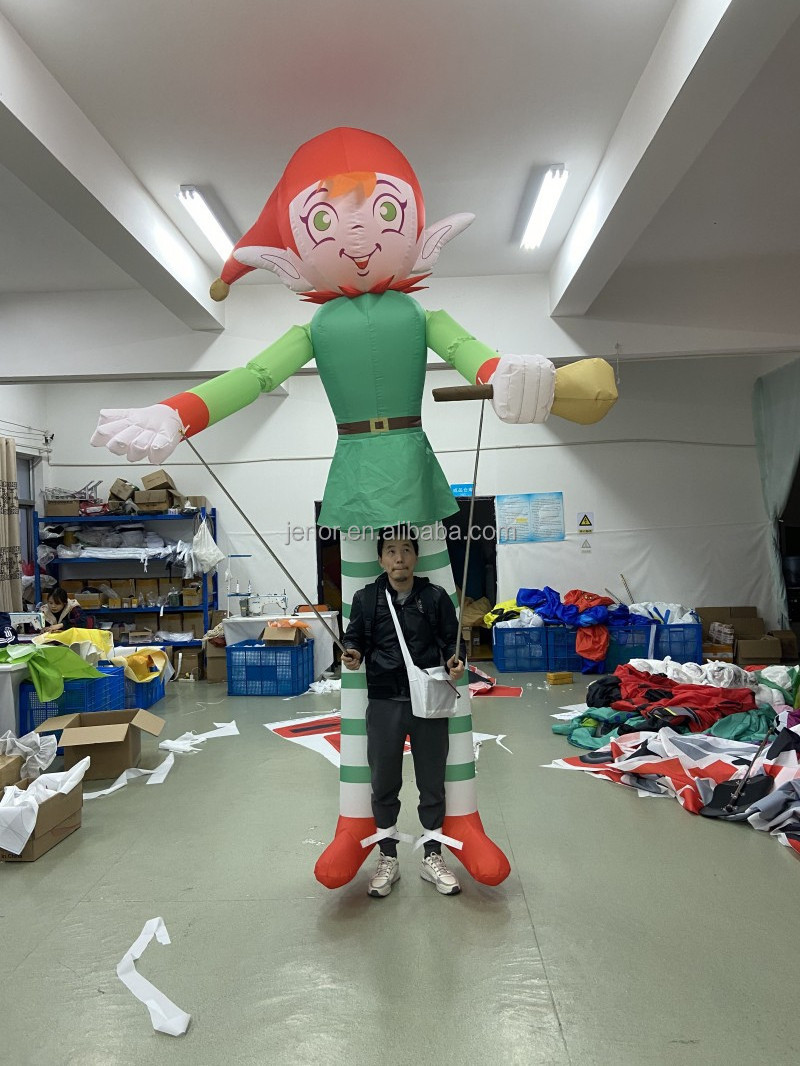 Funny Walking Inflatable Elf Puppet Inflatable Costume For Parade Activities