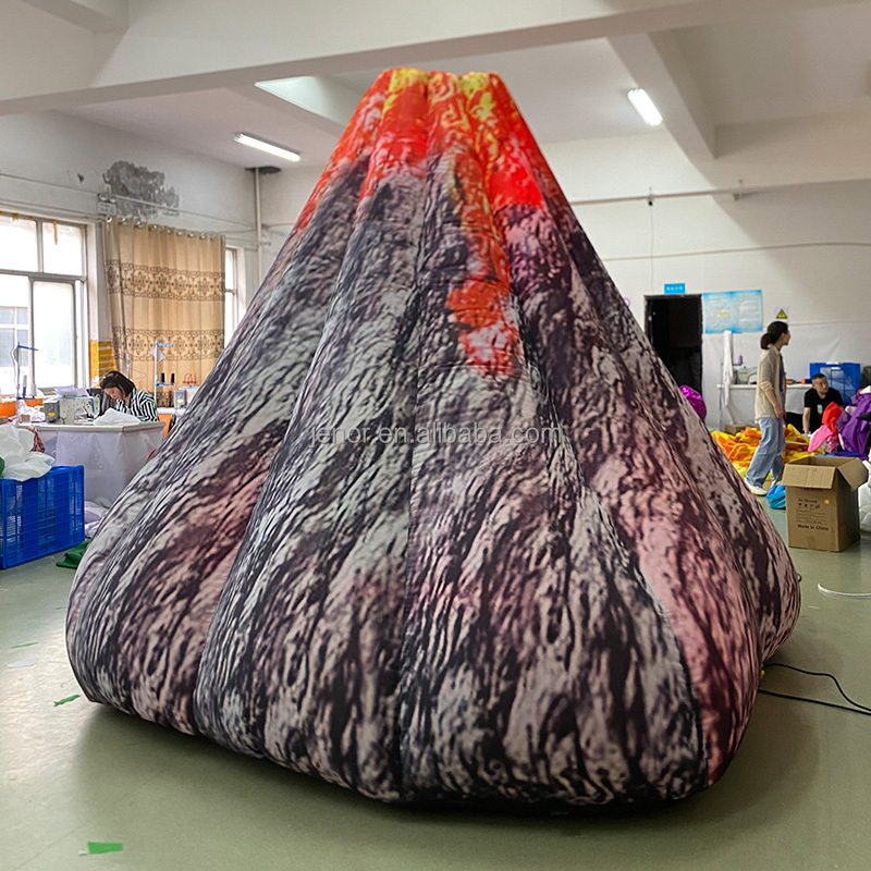 Giant Lighting Inflatable Volcano Model Inflatable Burning Mountain for Event Decoration