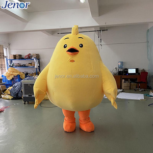 Fat Lovely Inflatable Yellow Bird Mascot Costume