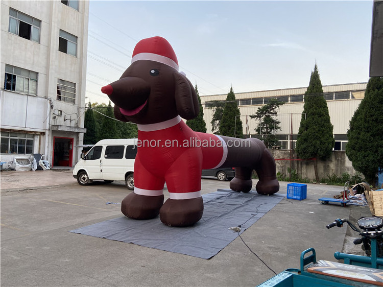 Long Body Funny Inflatable Dachshund Weiner Dog Model for Outdoor Christmas Holiday Decoration