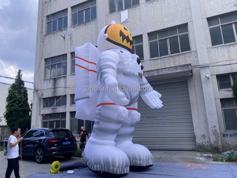 Giant Inflatable Astronaut with Pumpkin head Blow Up Spaceman for Decoration