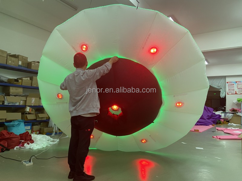 Customized LED light inflatable alien spaceship inflatable UFO model for themed party decoration