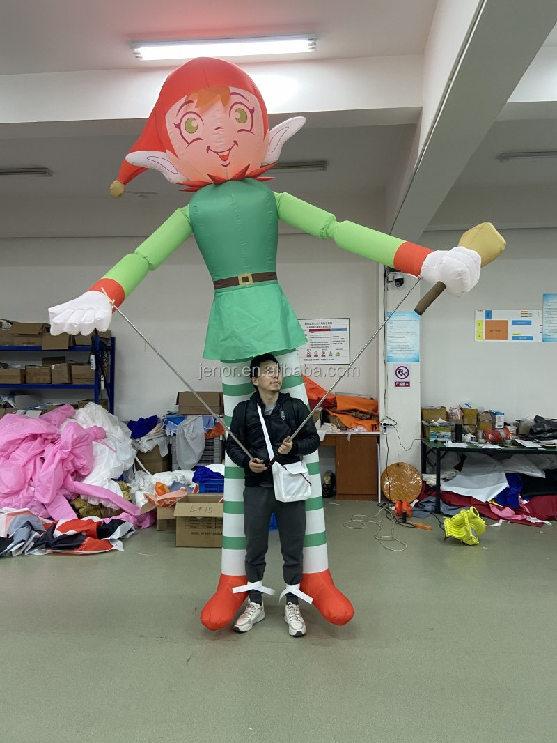 Funny Walking Inflatable Elf Puppet Inflatable Costume For Parade Activities