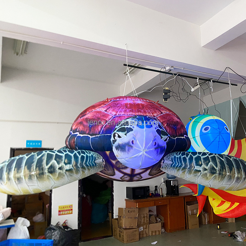 Marine Animal Inflatable Sea Turtle With Light Inflatable Tortoise For Themed Party decoration