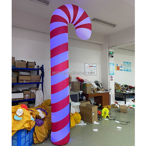 Giant Lighting Inflatable Candy Canes for Christmas Indoor and Outdoor Decorations