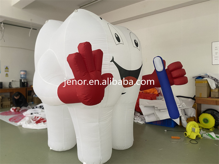 Dental Clinic Advertising White Inflatable Tooth Model with Bespoke Logo