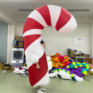 Christmas Decoration Inflatable Candy Cane Costume for Xmas Party Parade Props