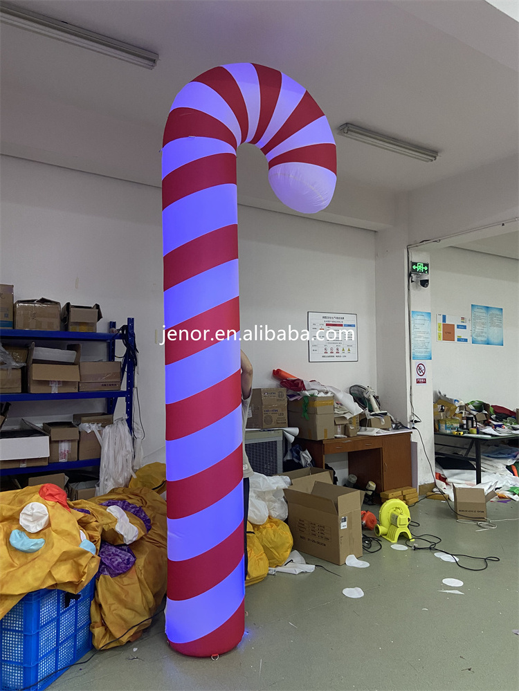 Giant Lighting Inflatable Candy Canes for Christmas Indoor and Outdoor Decorations