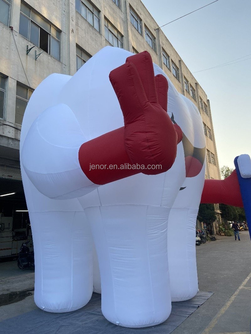 Customized white inflatable tooth inflatable model for dental clinic advertising