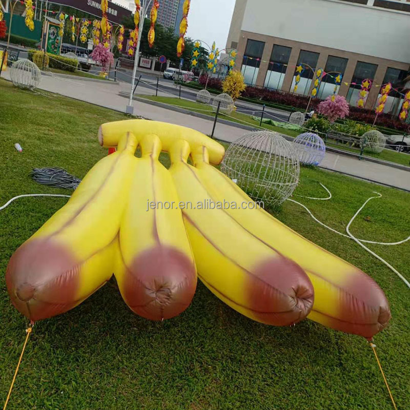 Giant Light Inflatable Bananas Advertising Fruit Model for Advertising Decoration