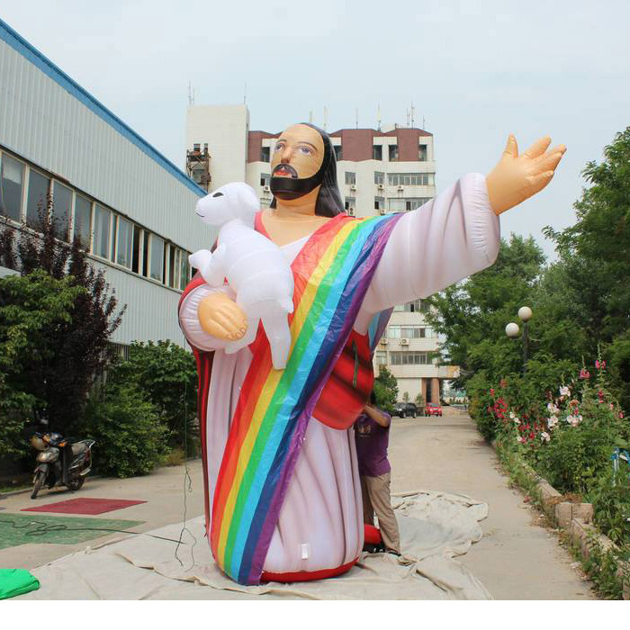 15ft Inflatable Pride Jesus Shaped Cartoon Balloon for Parade Event Decoration