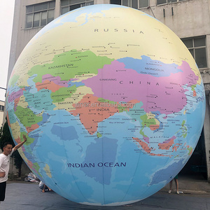 Giant Lighting Inflatable Globe Art Inflatable World Map Balloon for Park Event Decoration