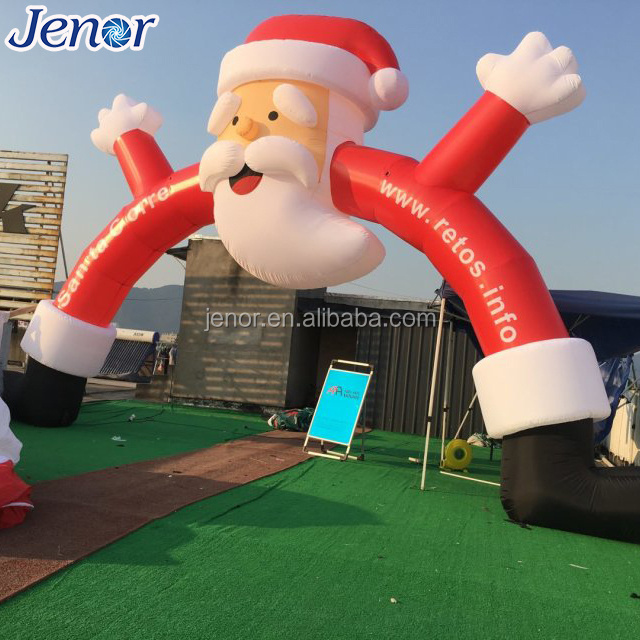 Factory Direct Sale Inflatable Santa Claus Archway for Christmas Holiday Decor