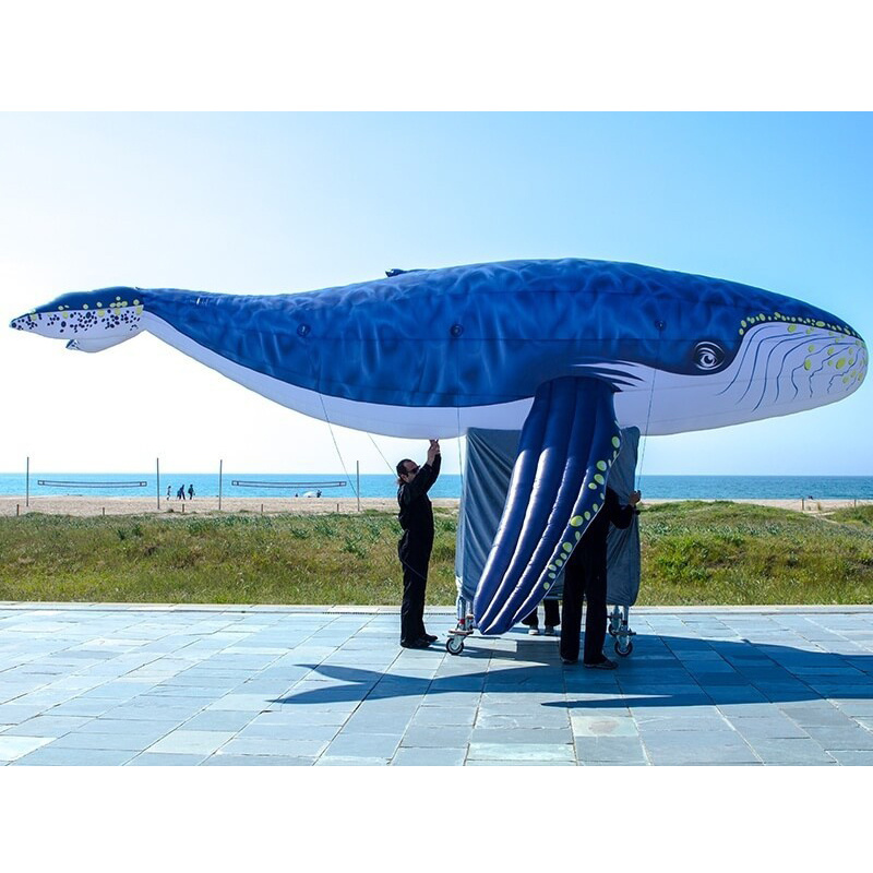 Lighting customized flying inflatable whale parade balloon for advertising