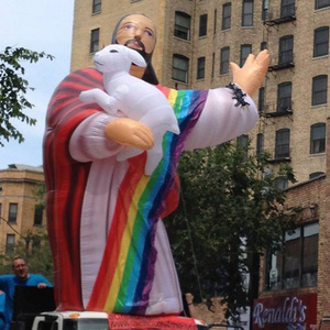 15ft Inflatable Pride Jesus Shaped Cartoon Balloon for Parade Event Decoration