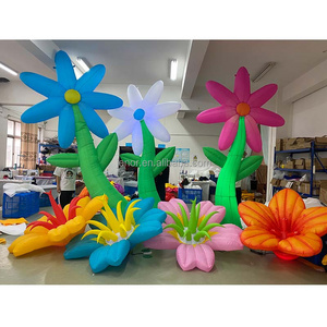 Alice in Wonderland Festival Party Inflatable Flowers Props Lighting Inflatable Flower