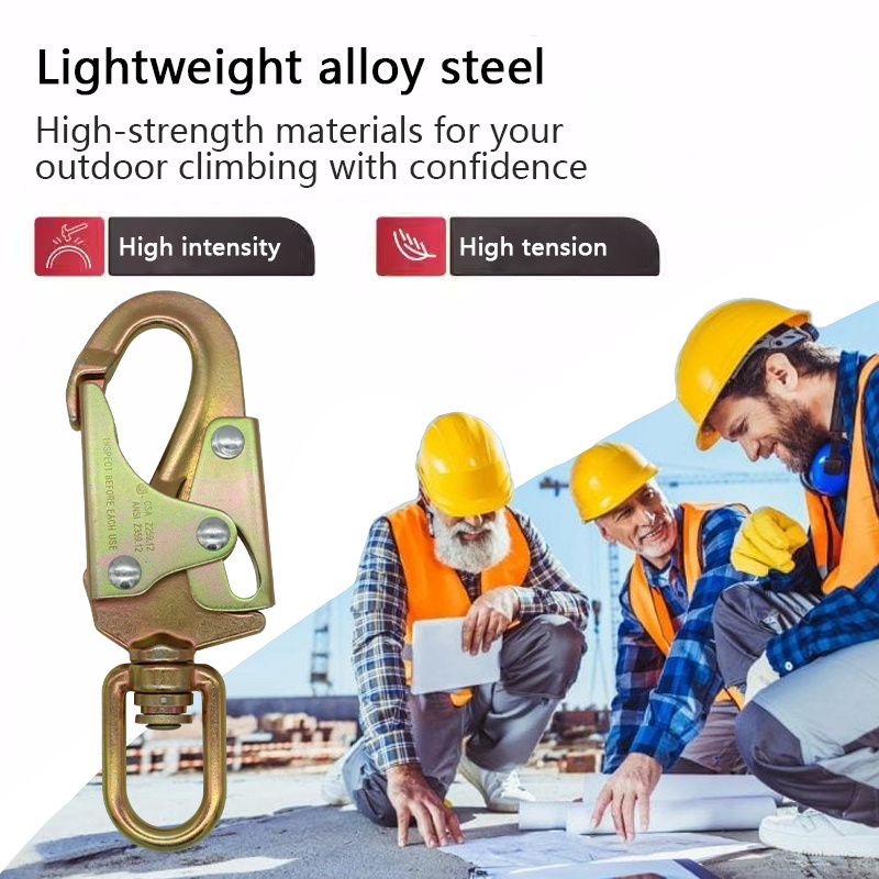 Factory wholesale Fall Arrest Industrial Safety Belts steel Snap Hook Scaffolding Hook metal snap hooks